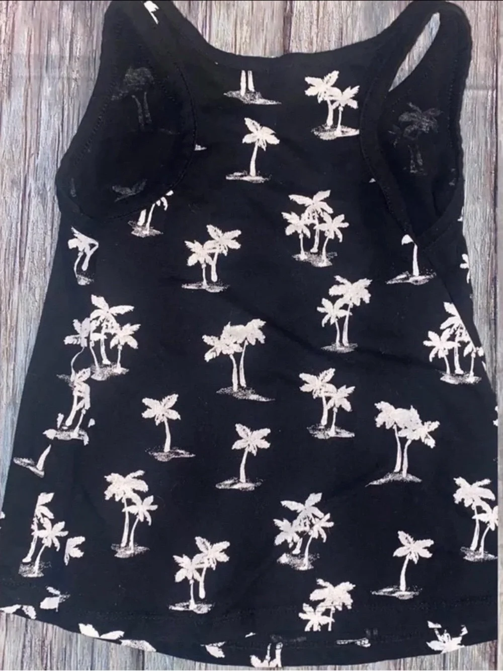 💞 Little Girls Size 8-10 “New York” Black Palm Tree Racerback Tank